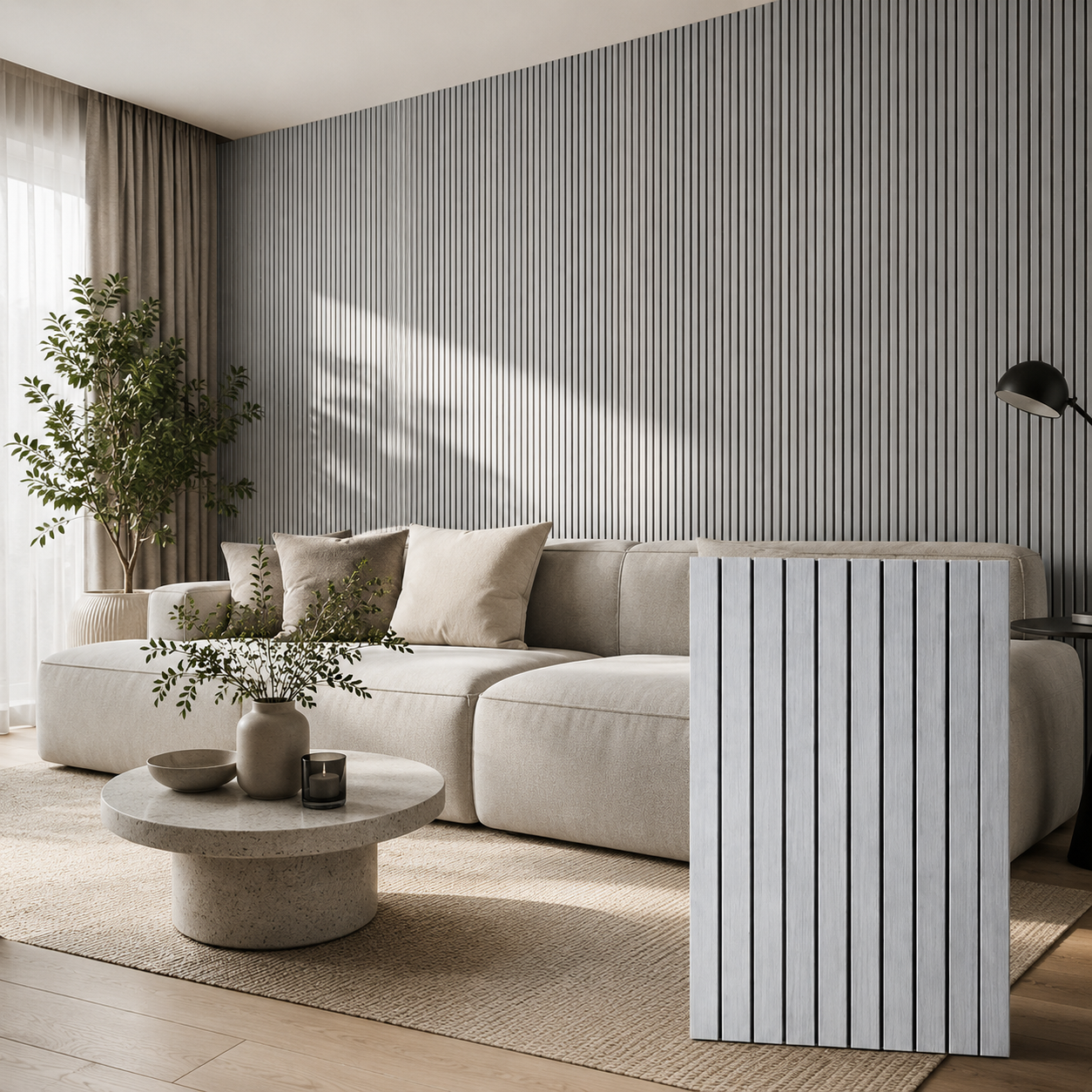 Signature Lamellenwandpaneele aus Eiche – 2,75 x 1,10 m