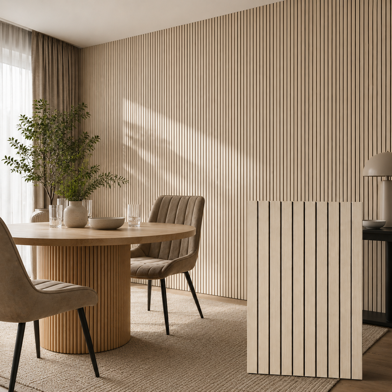 Signature Lamellenwandpaneele aus Eiche – 2,75 x 1,10 m