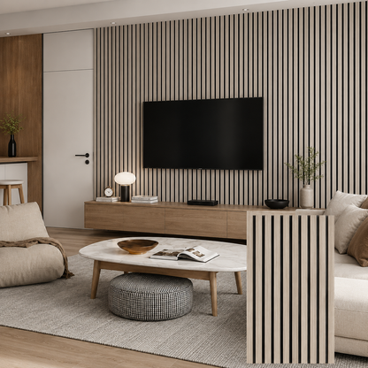 Signature Lamellenwandpaneele aus Eiche – 2,75 x 1,10 m